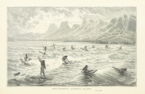 an ancient picture of the origins of surfing 