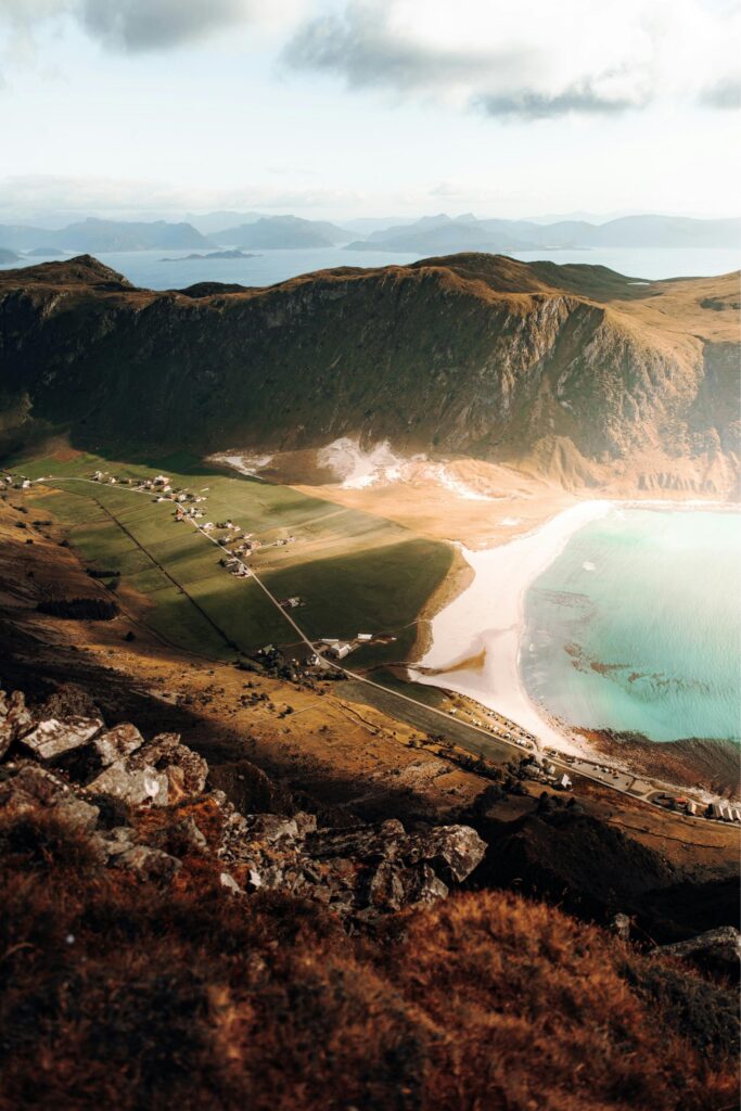 Norwegian surf spot with stunning views