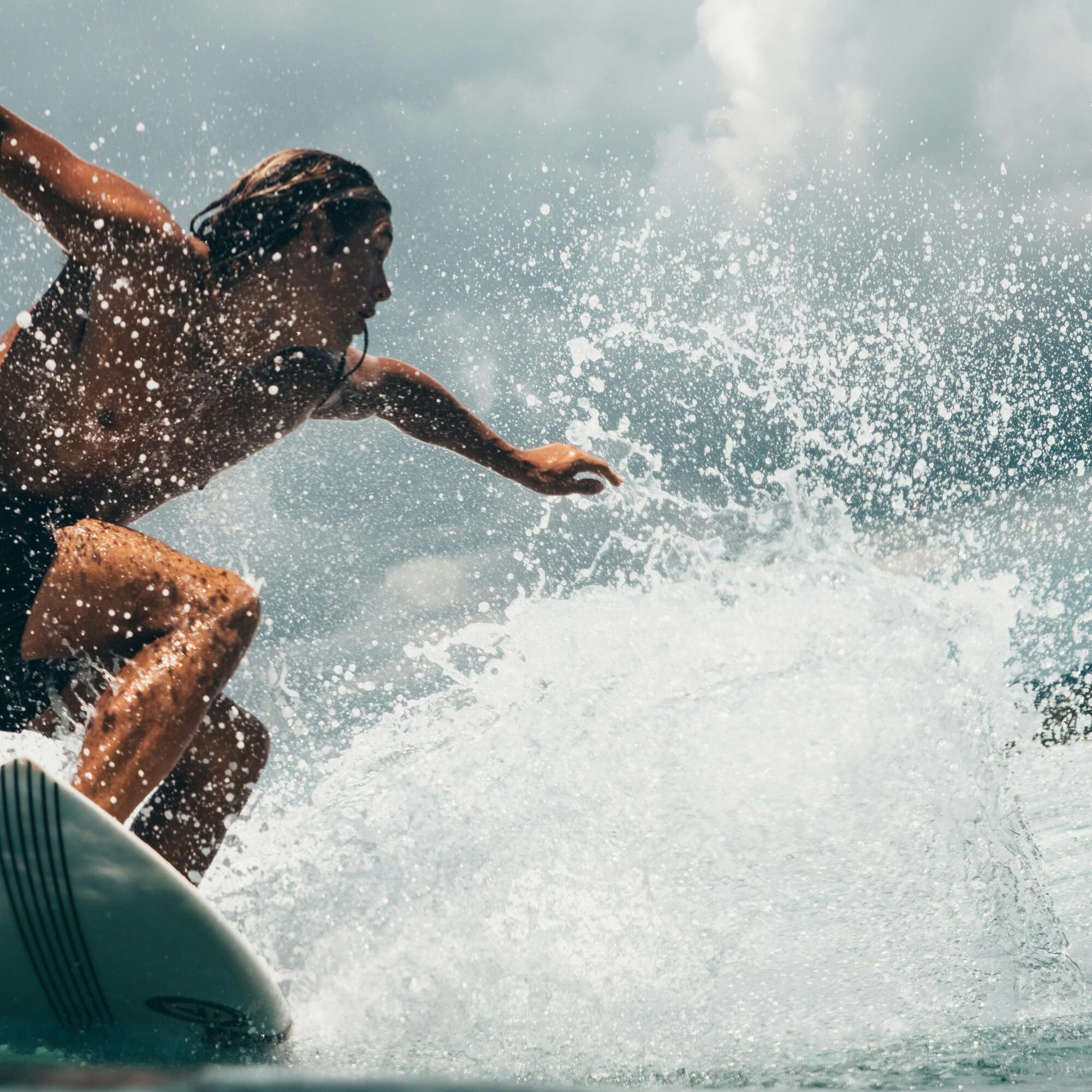 a professionel surfer in action