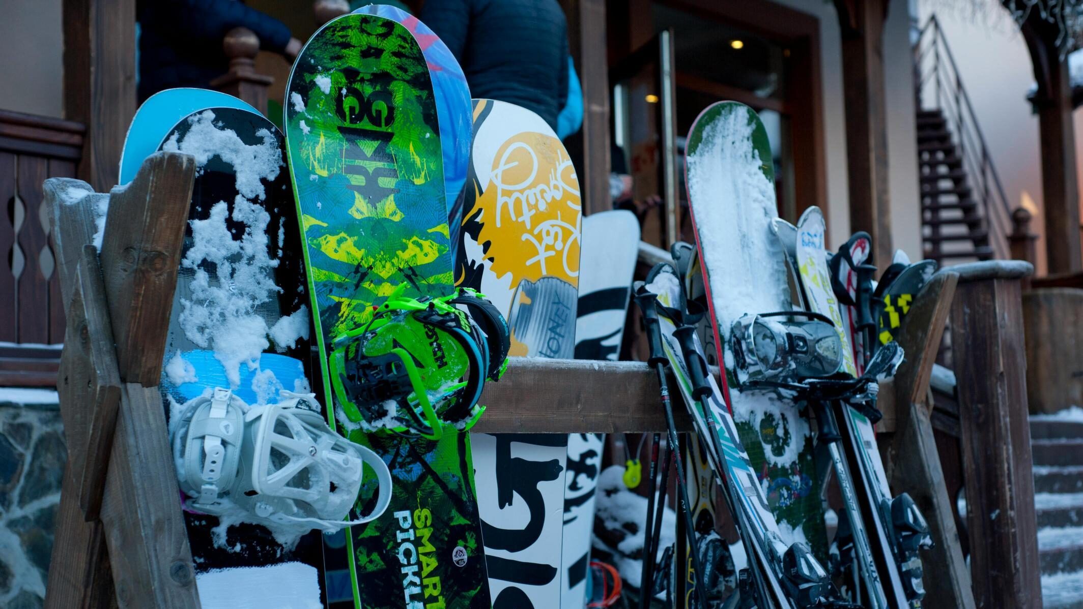 snowboards