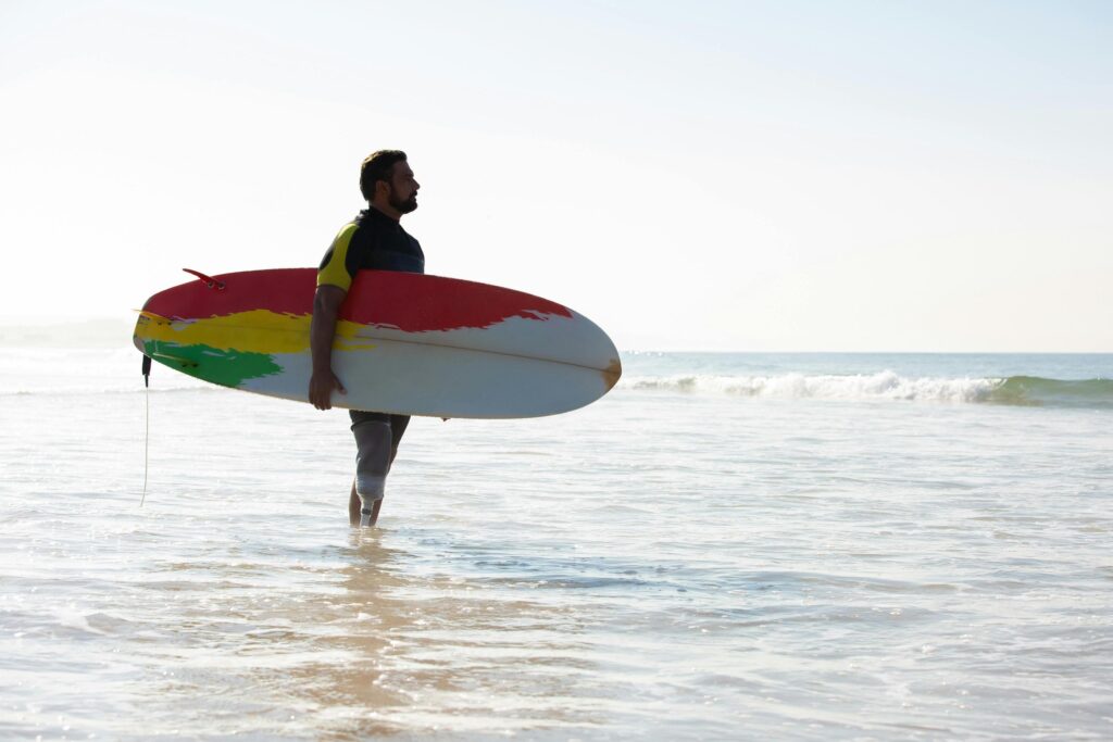 surfer waiting for the perfect wave