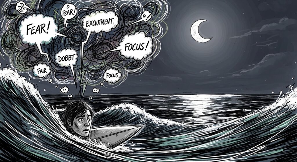 The Mental and Emotional Side of Surfing at Night